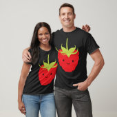 T-shirt Cute Kawaii Red Raspberry (Unisexe)