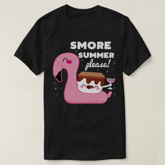 T-shirt Cute Kawaii Style Marshmallow Pun Smore (Design devant)