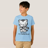 T-shirt Cute Kawaii Tiger Jouer du violon (Devant entier)