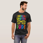 T-shirt Cute Kindergarten Dude Sunglasses Boys Kids Back T (Devant entier)