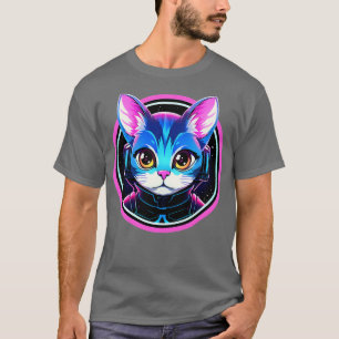 T-shirt Cute Kitten Astronaut Cosmologique Neon Space Cats