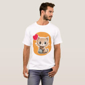 T-shirt Cute Kitten with its Yarn ball (Devant entier)