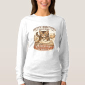 T-shirt Cute Kitty Biscuits Bakery "We Knead 'Em" Pun (Devant)