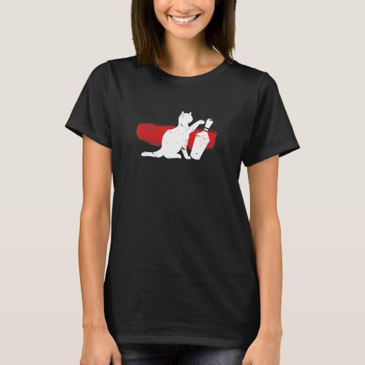 T-shirt Cute Kitty Bowler - Épingle De Bowling Frappée Par (Devant)