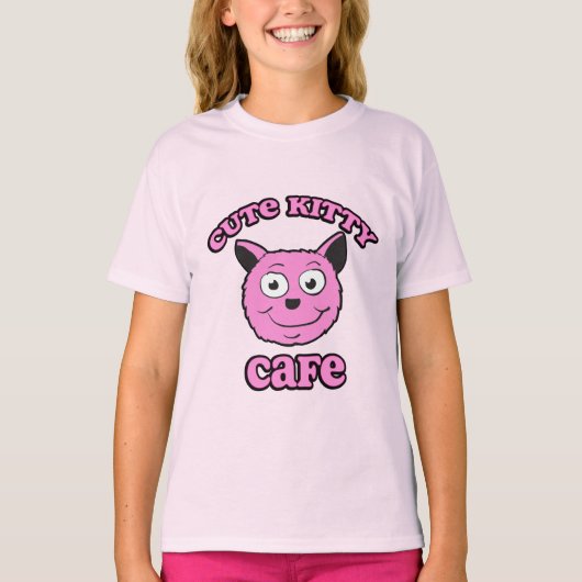 T-shirt Cute Kitty Café (Devant)