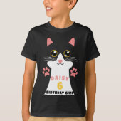 T-shirt Cute Kitty Cat Fête d'anniversaire pour les enfant (Devant)