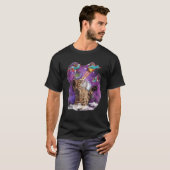 T-shirt Cute Kitty Chat Avec Laser Beam Eyes Galaxy Backgr (Devant entier)