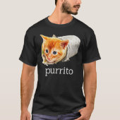 T-shirt Cute Kitty Chat Purrito Burrito Pun Essentiel (Devant)
