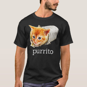 T-shirt Cute Kitty Chat Purrito Burrito Pun Essentiel