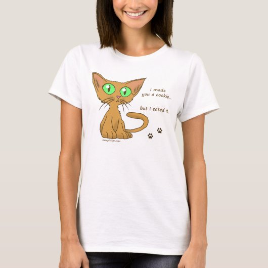T-shirt Cute Kitty Mange Ton Cookie (Devant)