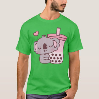 T-shirt Cute Koala aime Thé à bulle fraise