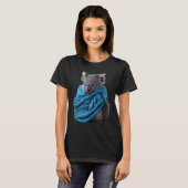 T-shirt Cute Koala Animal Cuddling with Blue Blanket Koala (Devant entier)