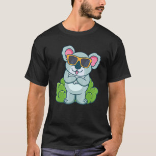 T-shirt Cute Koala Avec Lunettes De Soleil Tenir Love Koal
