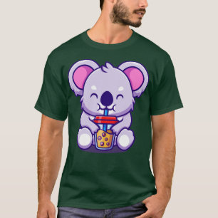 T-shirt Cute Koala Boire Boba Milk Tea Cartoon1