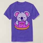 T-shirt Cute Koala Mange Du Donut (Design devant)