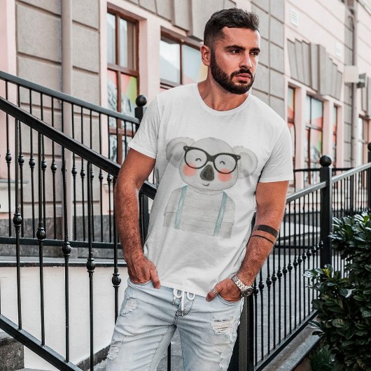 T-shirt Cute Koala portant des lunettes