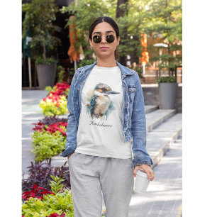 T-shirt Cute Kookaburra sur une branche, personnalisé