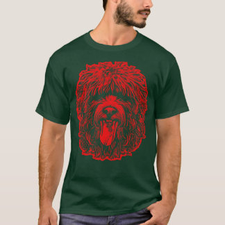 T-shirt Cute Labradle Avec Tongue Sticking Out Red Version