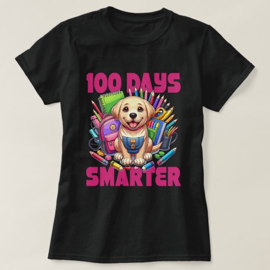 T-shirt Cute Labrador Retriever100e Jour de l'école 100e J (Design devant)