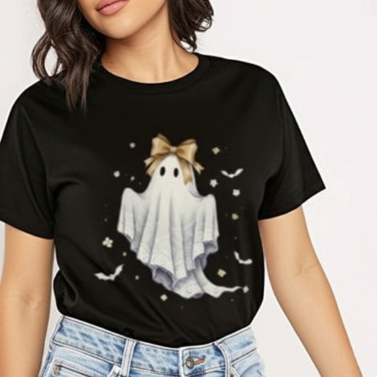T-shirt Cute Lace Ghost Halloween - Spooky & Sweet Appare