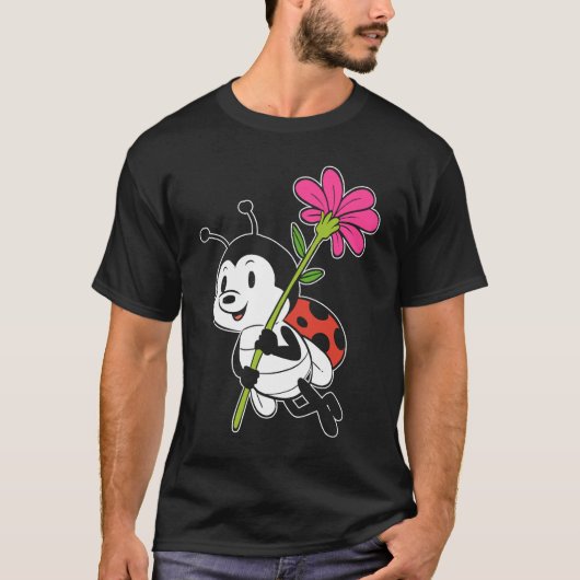 T-shirt Cute Ladybug Nature (Devant)
