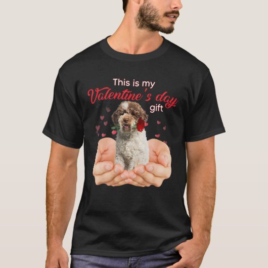 T-shirt Cute Lagotto Romagnolo C'est ma Saint Valentin (Devant)