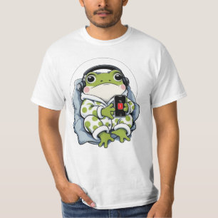 T-shirt Cute Lazy Frog - Humour confortable de pyjama