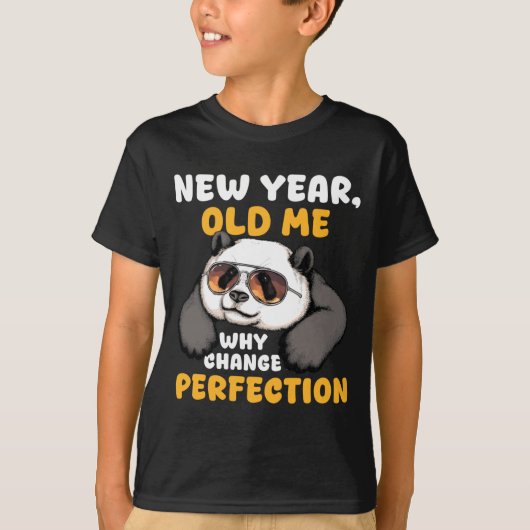 T-shirt Cute Lazy Panda New Year Old Me 2026 Funny Sarcast (Devant)