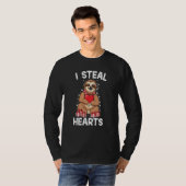 T-shirt Cute lazy sloth holding heart love sloth valentine (Devant entier)