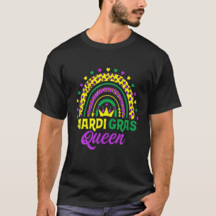 T-shirt Cute Leopard Arc-en-ciel Mardi Gras Reine Femmes F