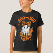 T-shirt Cute Leopard Boo Jee Ghost Coffee Halloween Costum (Devant)