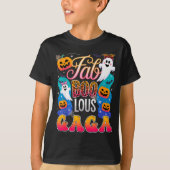 T-shirt Cute Leopard Fab Boo Lous Gaga Soky Halloween Cost (Devant)