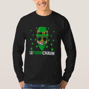 T-shirt Cute Lepurrchaun Leprechaun Amoureux des chats Sai