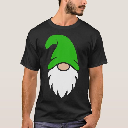 T-shirt Cute Light Green Hat Christmas Gnome (Devant)