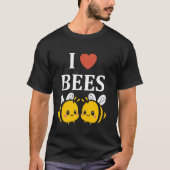 T-shirt Cute Little Bee Funny simple j'aime les abeilles (Devant)
