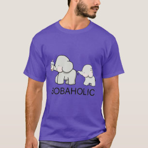 T-shirt Cute Little Bobaholic Elephants Aimer Boba