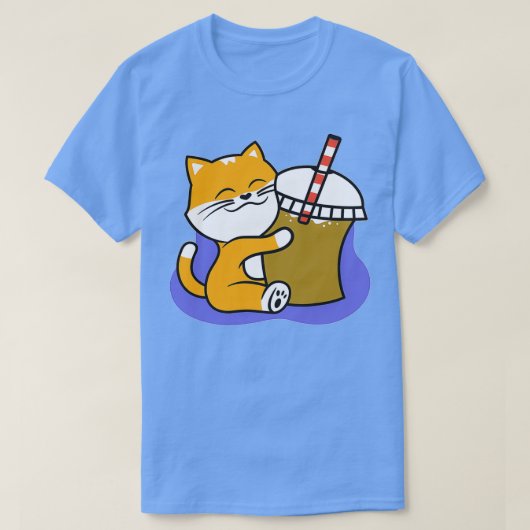 T-shirt Cute Little Corgi aime Boba Tea (Design devant)