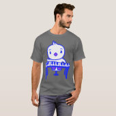 T-shirt Cute Little Duck Chick Bird Playing Keyboard Music (Devant entier)
