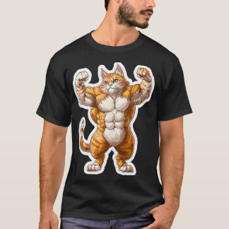 T-shirt Cute Little Gym Cat Sports d'entraînement Lifting