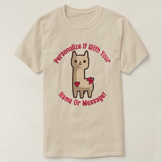 T-shirt Cute Little Llama (Design devant)