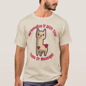 T-shirt Cute Little Llama (Devant)