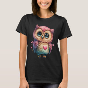 T-shirt Cute Little Owl Valetines Animal Love 1