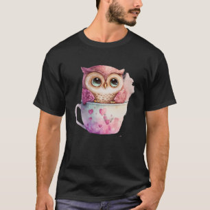 T-shirt Cute Little Owl Valetines Animal Love 16