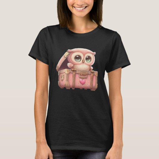 T-shirt Cute Little Owl Valetines Animal Love 7 (Devant)