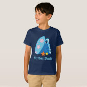 T-shirt Cute Little Surfer Dude Surfboard et Wave (Devant entier)