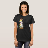 T-shirt Cute Livre Bookwork Nerd Lecture Enseignant Kitty (Devant entier)
