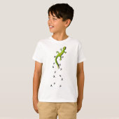 T-shirt Cute Lizard Reptile Avec Tracks Escalade Gecko (Devant entier)