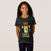 T-Shirt Cute “Llam-O-Lantern” Kids Halloween (Devant entier)