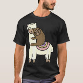 T-shirt Cute Llama Alpaca Avec Sloth Best Friends (Devant)