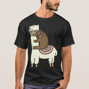 T-shirt Cute Llama Alpaca Avec Sloth Best Friends